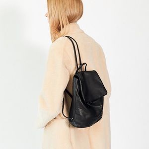Baggu Black Mini Leather Backpack
